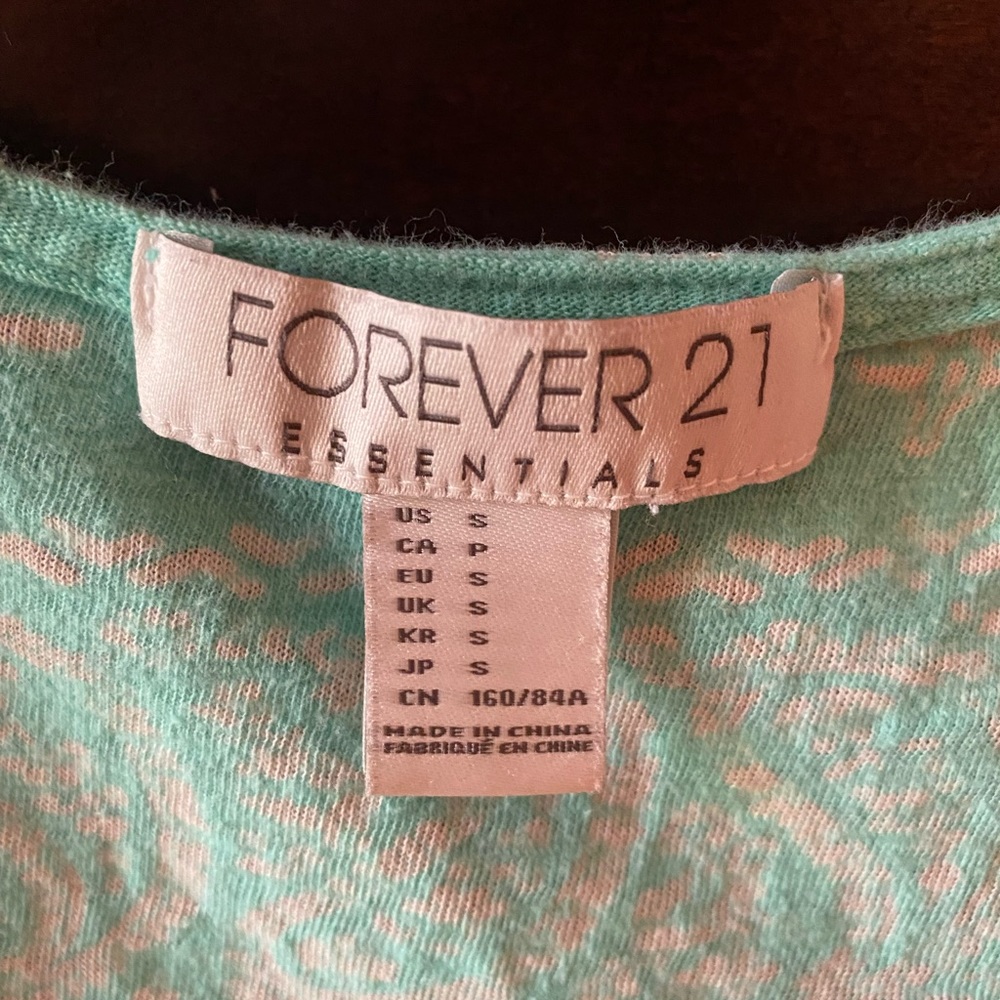 Forever 21 Green Paisley Tank Top - Picture 2 of 3
